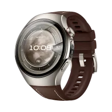 HUAWEI WATCH 5 46mm Donkerbruine / Composiet band / Titanium van luchtvaartkwaliteit / X-TAP / eSIM bellen / GPS / ECG / Bluetooth 5.2 / Smartwatch / Compatibel met iOS en Android