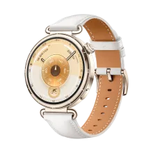 HUAWEI WATCH GT 6 41 mm / Behuizing van titaniumlegering /Witte leer band / Batterijduur tot 21 dagen / GPS /Compatibel met iOS en Android