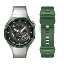 HUAWEI WATCH GT 7 Pro 46mm Titanium-Green/ Additional Titanium Alloy Strap/ Up to 21 Days of Battery Life/ Advanced Skiing & Cycling Modes/ All-Round Health Tracking/ Compatible with Android & iOS