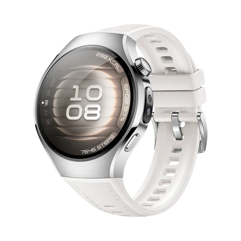 HUAWEI WATCH 5 42mm White/ Multi-sensing X-TAP Technology/ Health MOT on Your Wrist/ Aerospace-grade Titanium/ Compatible with Android & iOS/ Up to 11-Day Battery Life HUAWEI WATCH 5 42mm White/ Multi-sensing X-TAP Technology/ Health MOT on Your Wrist/ Aerospace-grade Titanium/ Compatible with Android & iOS/ Up to 11-Day Battery Life