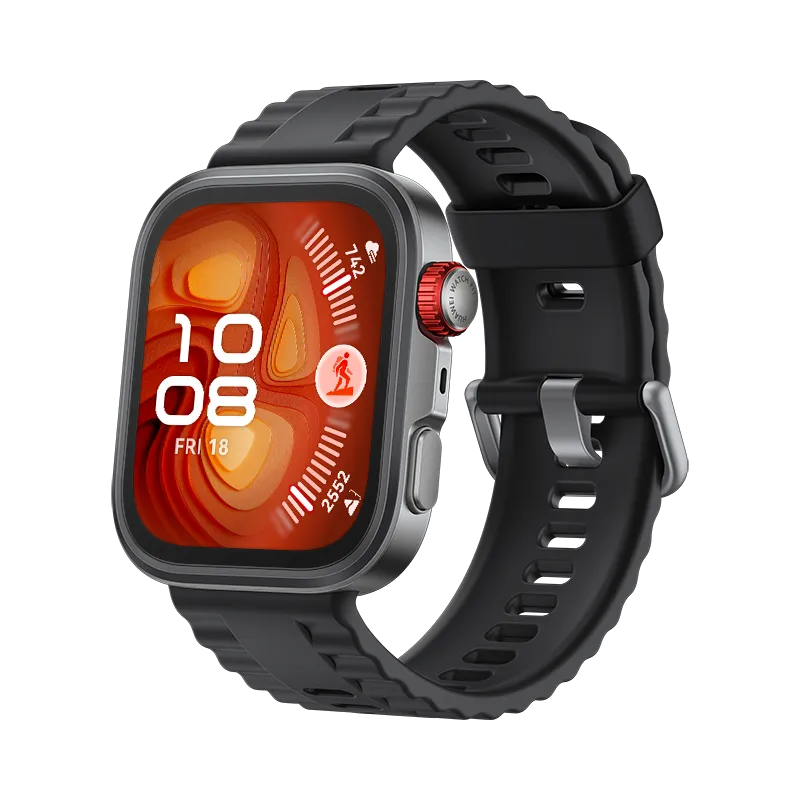 HUAWEI WATCH FIT 4 Pro/ Titanium Black/ Fluoroelastomer Strap/ GPS/ Bluetooth 5.2/ Up to 10-Day Battery Life/ Compatible with Android & iOS