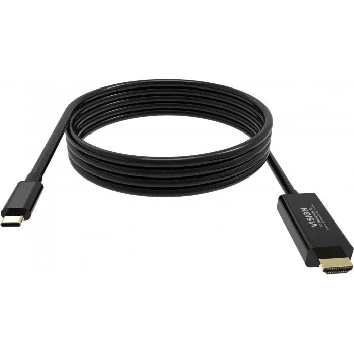 Vision TC 2MUSBCDP8K/BL DisplayPort cable 2 m USB Type-C Black