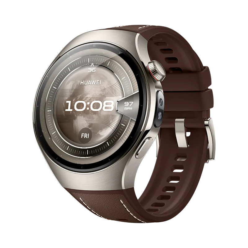 HUAWEI WATCH 5 46mm Titanium Brown/ Multi-sensing X-TAP Technology/ Health MOT on Your Wrist/ Aerospace-grade Titanium/ Compatible with Android & iOS/ Up to 11-Day Battery Life HUAWEI WATCH 5 46mm Titanium Brown/ Multi-sensing X-TAP Technology/ Health MOT on Your Wrist/ Aerospace-grade Titanium/ Compatible with Android & iOS/ Up to 11-Day Battery Life