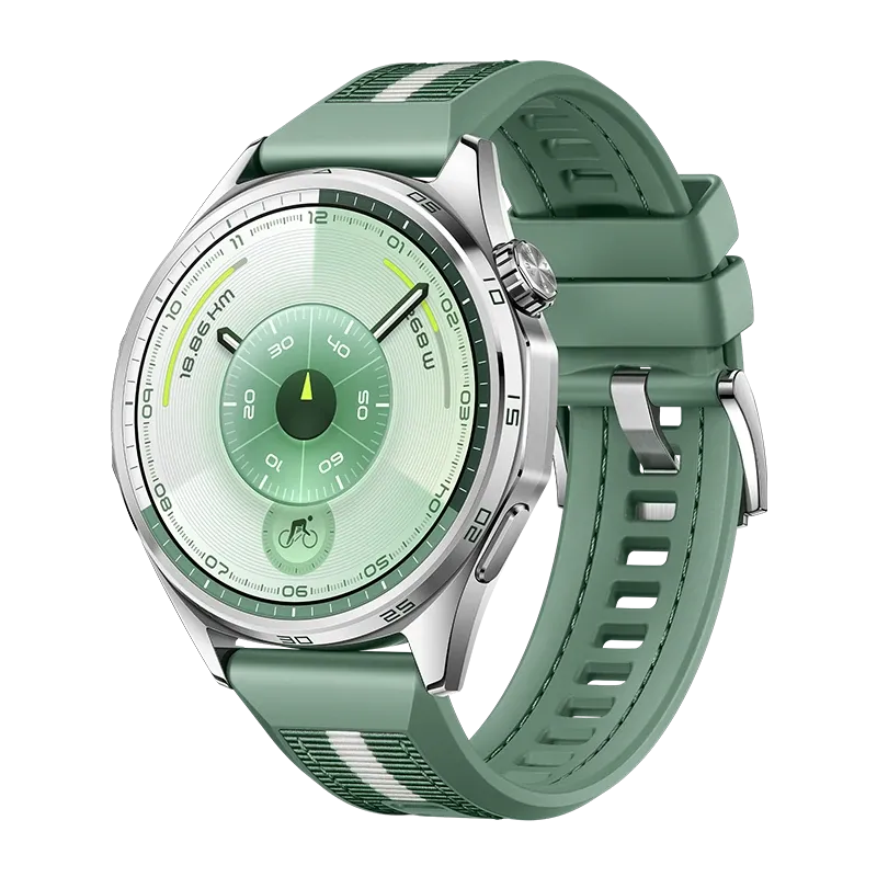 HUAWEI WATCH GT 6 46mm Green/ Woven Strap/ Up to 21-Day Battery Life/Accurate GPS and Heart Rate Tracking/ Virtual Cycling Power/ Compatible with Android & iOS