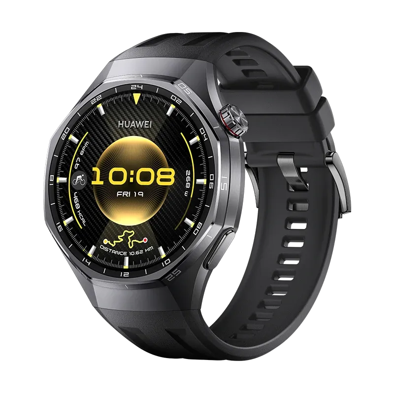 HUAWEI WATCH GT 6 Pro 46mm Titanium-Black/ Fluoroelastomer Strap/ Up to 21-Day Battery Life/ Super-Accurate GPS/ Pro-Level Sports/ Compatible with Android & iOS