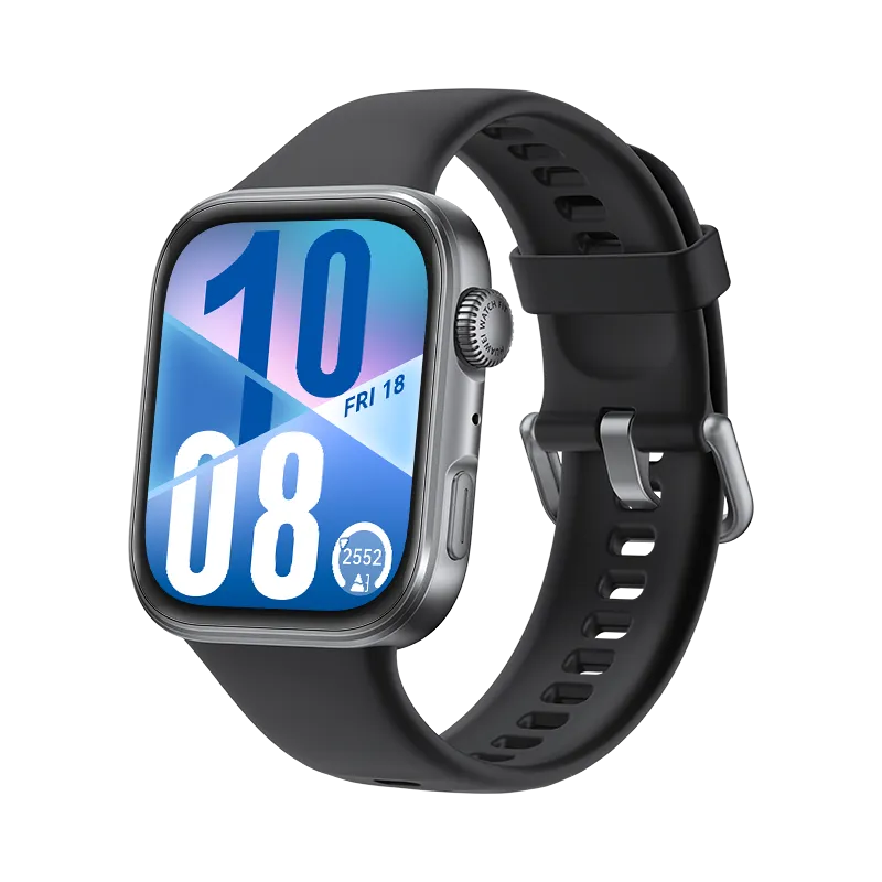 HUAWEI WATCH FIT 4/ Aluminum Alloy Black/ Fluoroelastomer Strap/ GPS/ Bluetooth 5.2/ Up to 10-Day Battery Life/ Compatible with Android & iOS