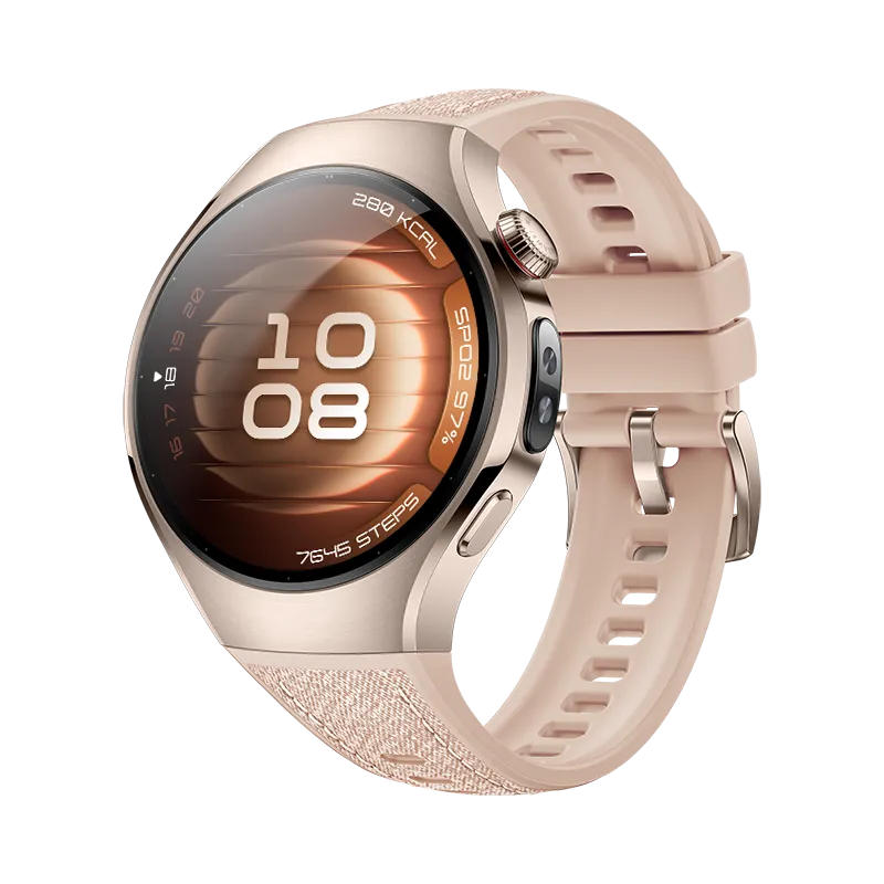 HUAWEI WATCH 5 42mm Beige / Composiet band / Titanium van luchtvaartkwaliteit / X-TAP / eSIM bellen / GPS / ECG / Bluetooth 5.2 / Smartwatch / Compatibel met iOS en Android