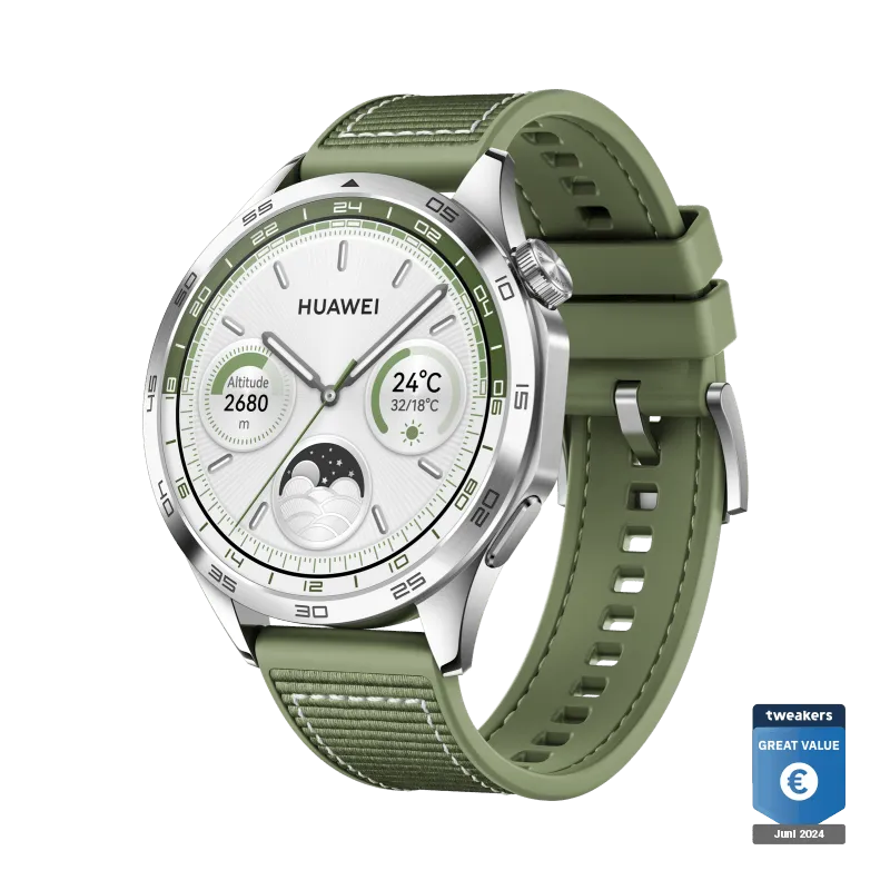 HUAWEI WATCH GT 4 46mm Groen / GPS / Bluetooth 5.2 /Compatibel met iOS en Android