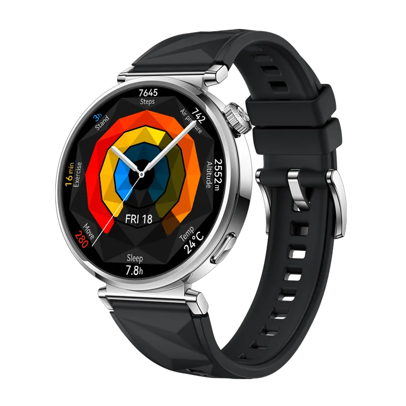 HUAWEI WATCH GT 5 41mm Zwart fluoroelastomeer band / GPS / Bluetooth 5.2 / Compatibel met iOS en Android
