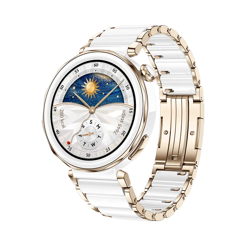 HUAWEI WATCH GT 5 Pro 42mm Wit keramiek band/ GPS / Bluetooth 5.2 / Compatibel met iOS en Android