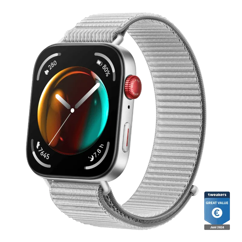 HUAWEI WATCH FIT 3 / Grijs / Nylon polsband / GPS / Bluetooth / Compatibel met iOS en Android