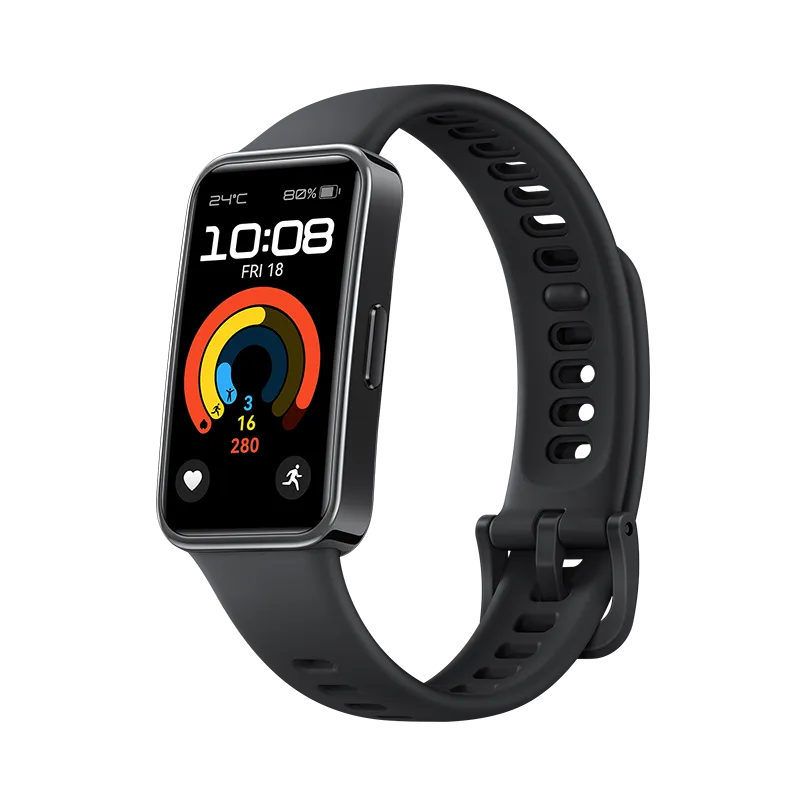 HUAWEI Band 9 / Starry Black / Touchscreen / Slaaptracker / Bluetooth / 14-dagen batterijduur / 5 ATM waterdicht / Fluorelastomeer polsband / Compatibel met iOS en Android