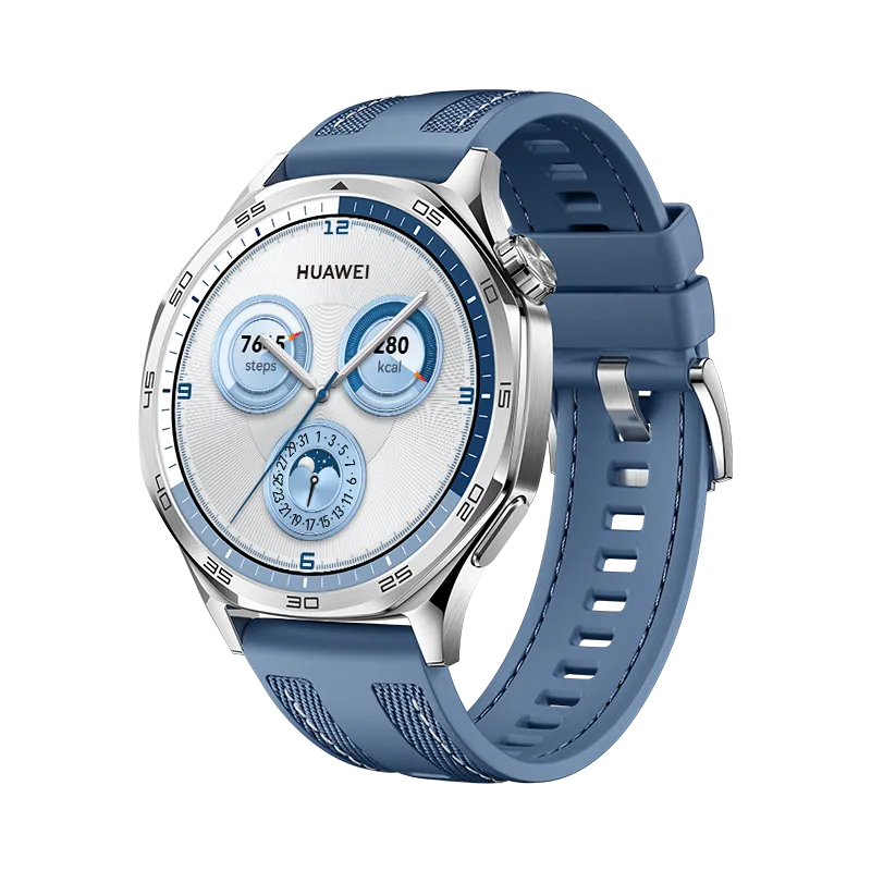 HUAWEI WATCH GT 5 46mm Blauw nylon band/ GPS / Bluetooth 5.2 / Compatibel met iOS en Android