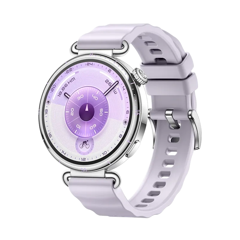 HUAWEI WATCH GT 6 41mm Lilac/ Fluoroelastomer Strap/ Up to 14-Day Battery Life/ Accurate GPS and Heart Rate Tracking/ Virtual Cycling Power/ Compatible with Android & iOS