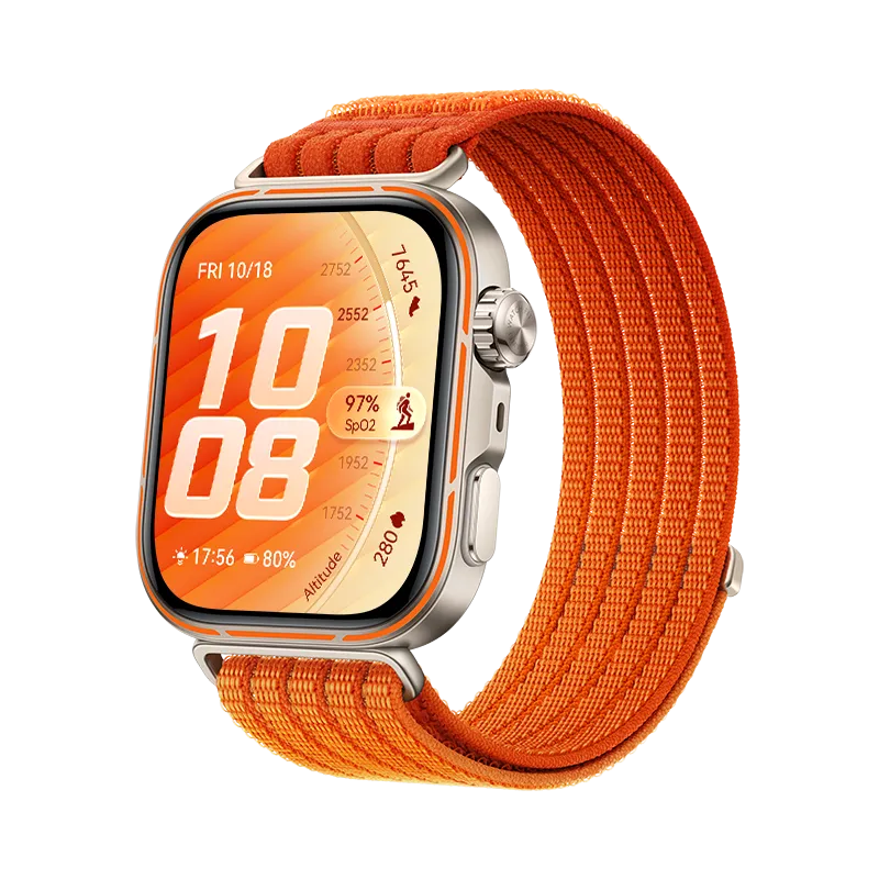 HUAWEI WATCH FIT 5 Pro Orange/ 1.92-Inch FullView LTPO Display/ Sapphire Glass & Titanium Bezel/ ECG/ Pro-Level Sports/ 10-Day Battery Life/ Compatible with iOS & Android/ NFC Payment
