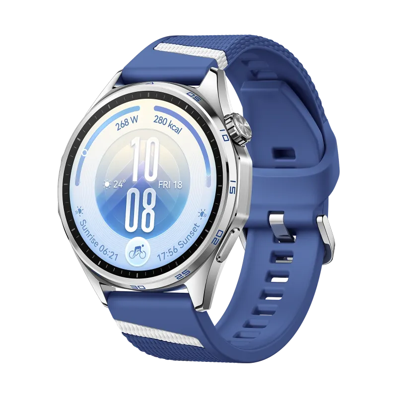 HUAWEI WATCH GT 7 46mm Blue/ EasyCross Fluoroelastomer Strap/ Up to 21 Days of Battery Life/ Advanced Skiing & Cycling Modes/ All-Round Health Tracking/ Compatible with Android & iOS