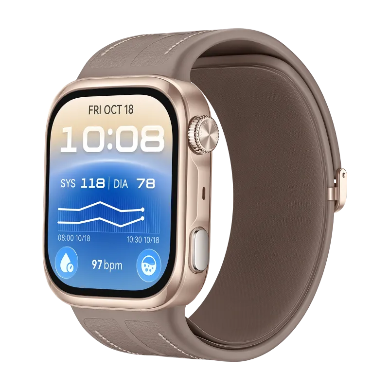 HUAWEI WATCH D3 Gold/ Medical-Grade Blood Pressure Measurement/ Ambulatory Blood Pressure Monitoring/ Comfortable For All Day Wear/ Compatible with Android & iOS
